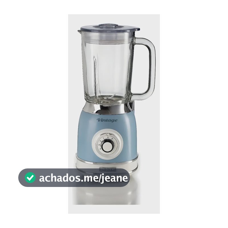 Liquidificador Retrô Ariete Vintage Azul 1,5l Vidro 1000w Azul 220v