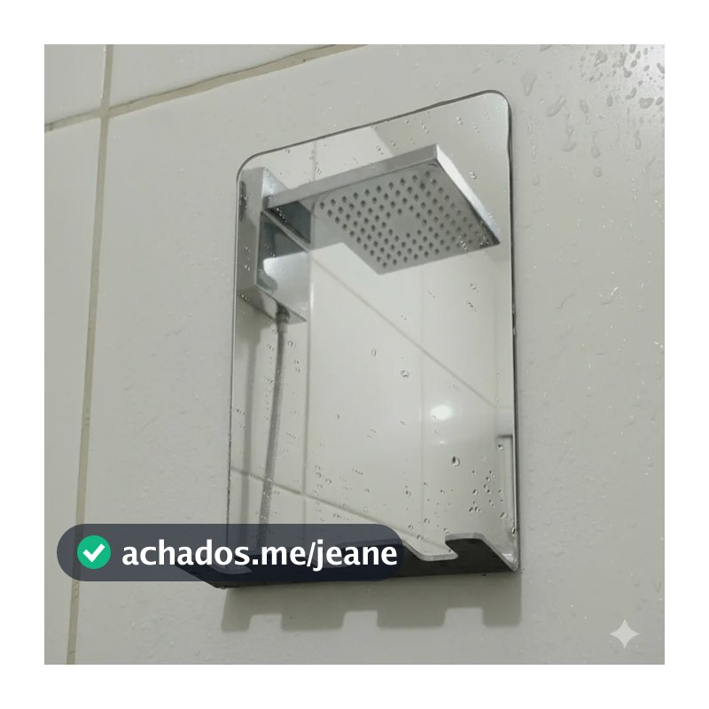 Espelho De Banheiro Para Barbear/depilar Com Suporte Acrilic Espelhado Prata