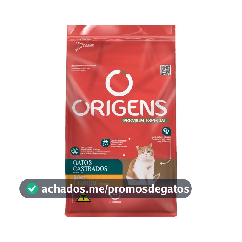 Ração Origens Premium Especial Frango Gatos Castrados 10kg