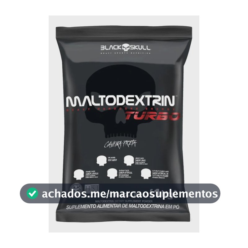 Refil Maltodextrina Turbo Sem Sabor 1kg Black Skull Sem Sabor