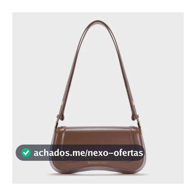 Bolsa Feminina Casual Transversal Dia Dia Chocolate Liso Níquel