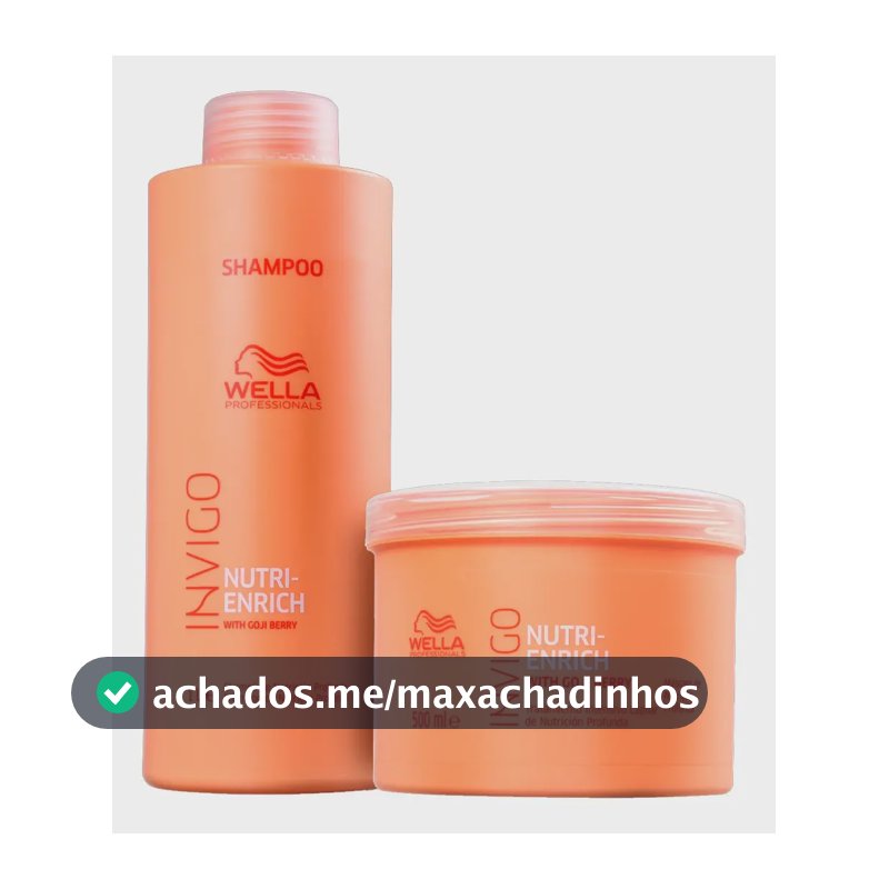 Wella Professionals Invigo Nutri Enrich Kit Shampoo 1000ml + Máscara 500ml