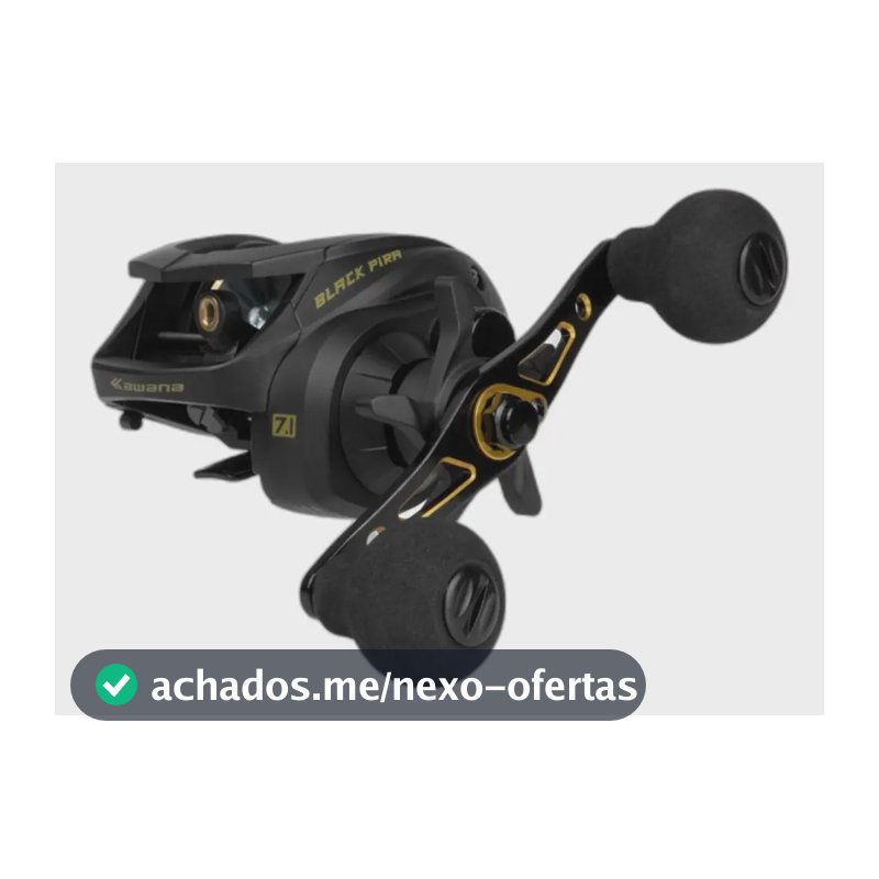 Carretilha Kawana Black Pira Direita Perfil Baixo 11 Rolamentos 18kg