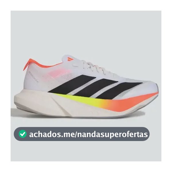 Tênis Masculino Adizero Drive Rc adidas Ftwwht/cblack/solred Liso 40 Br