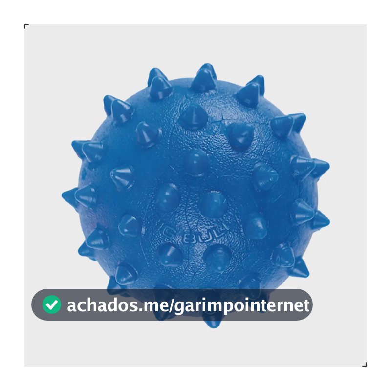 Brinquedo Cachorro Bolinha Cravo Big Bull Pet 75mm Borracha Atóxica Azul