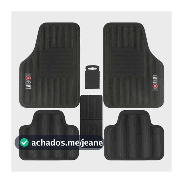 Tapete Emborrachado Carro Personalizado Jogo 5 Peças Fiat 5 Peças Uno 1995 A 2010