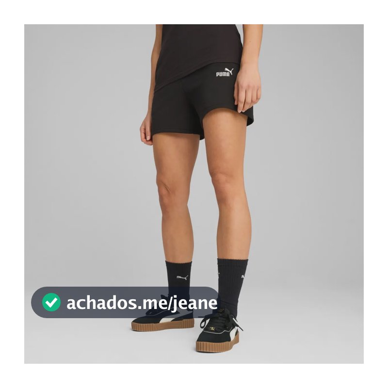 Short Feminino Tad Essentials 5  Woven Puma Preto Lisa P