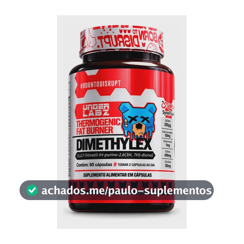 Cafeína Under Labz Dimethylex Em Cápsula Sem Sabor De 60 Un