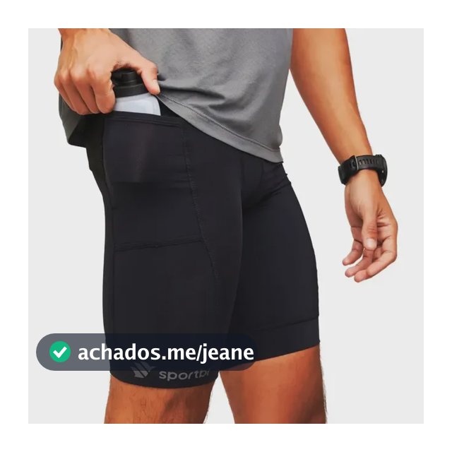 Bermuda De Compressão Masculina Com 6 Bolsos
