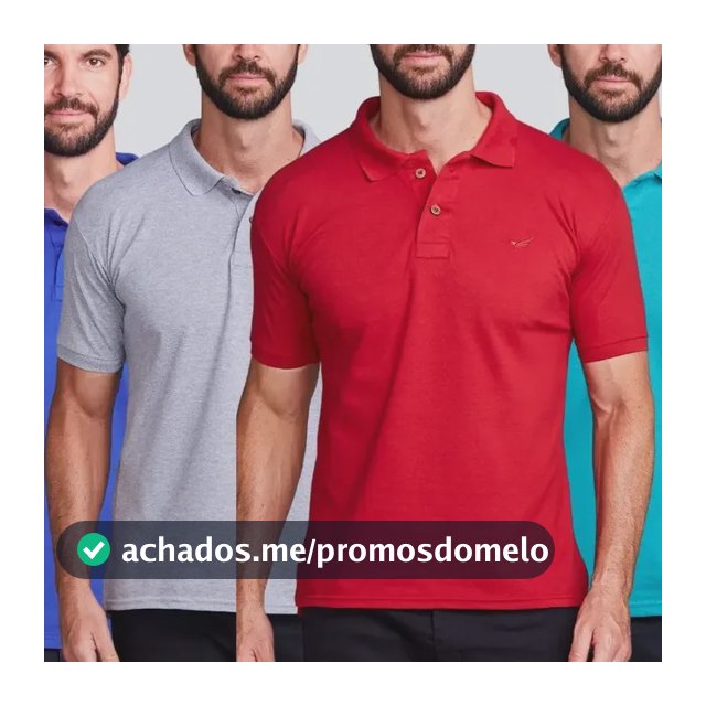 Kit 5 Camisa Gola Polo Masculina Blusa Slim Piquet