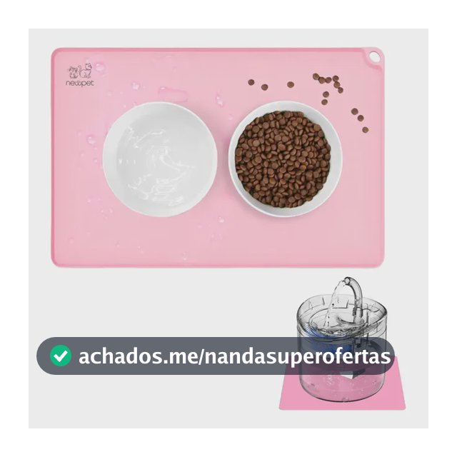Tapete Pet Comedouro Cão Gato P Comida Água Newpet 40x50cm