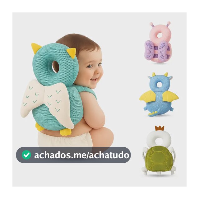 Mochila Ajustável Protetor Cabeça Bebê Almofada Antiqueda