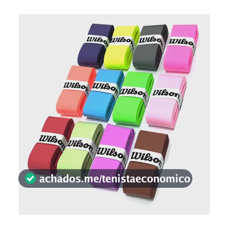 Kit 20 Overgrip Wilson Para Beach Tennis Tênis Padel Preto Cor Sem Furação 20 Color