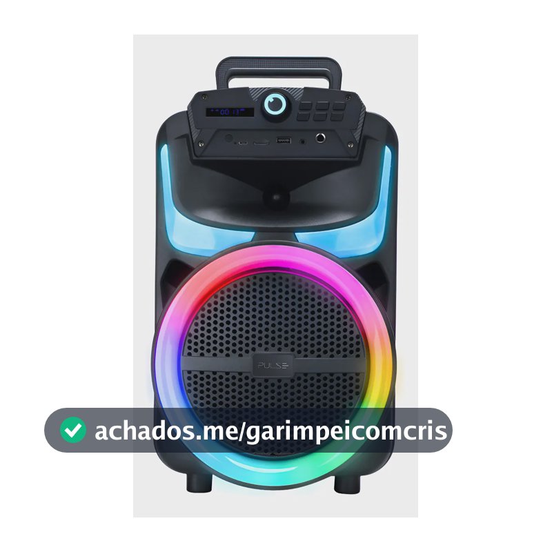 Caixa de Som Pulse Burst 250W RMS 8POL BT/AUX/USB/FM - SP402E
