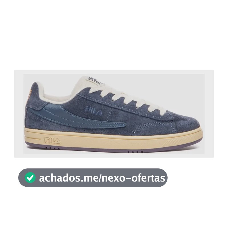 Tênis Casual Masculino Court 90 Fila Marinho/bege/uva Liso 42 Br