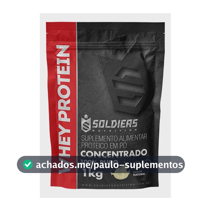 Whey Protein Concentrado 1Kg Sabor Natural 100% Puro Importado On / Optimum - Soldiers Nutrition
