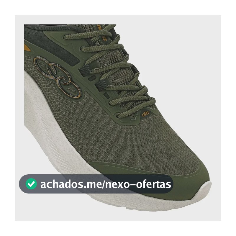 Tênis Masculino Cosmo Olympikus Verde Militar Liso 41 Br