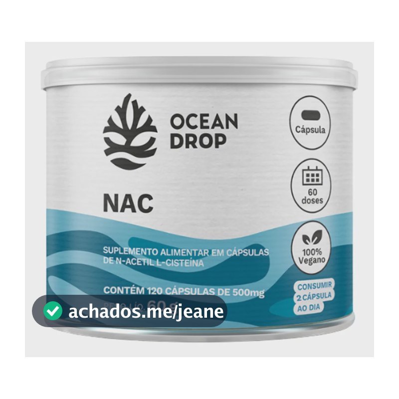 Suplemento Nac N Acetil L Cisteína Ocean Drop 120 Cápsulas Nac 120 Capsulas