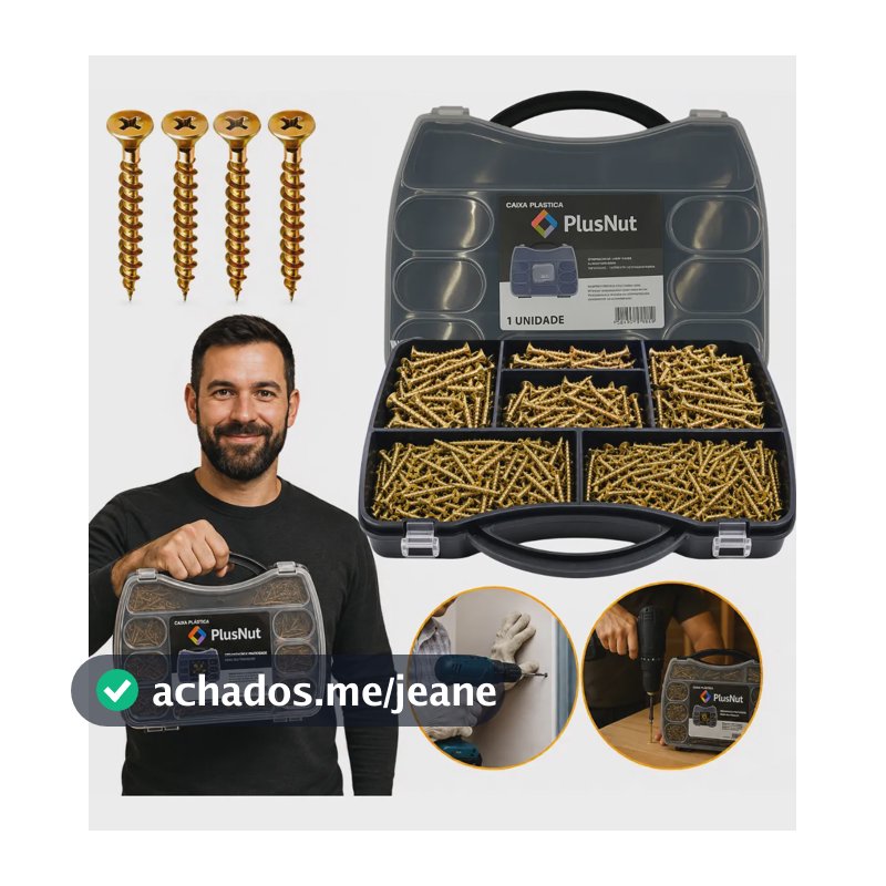 Kit 700 Parafuso Madeira 3,5mm Philips Maleta Compensado