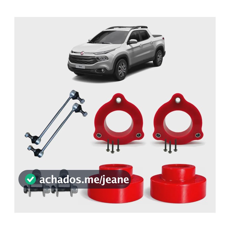 Kit Suspensão Dianteiro Traseiro Pu 2polegadas Fiat Toro