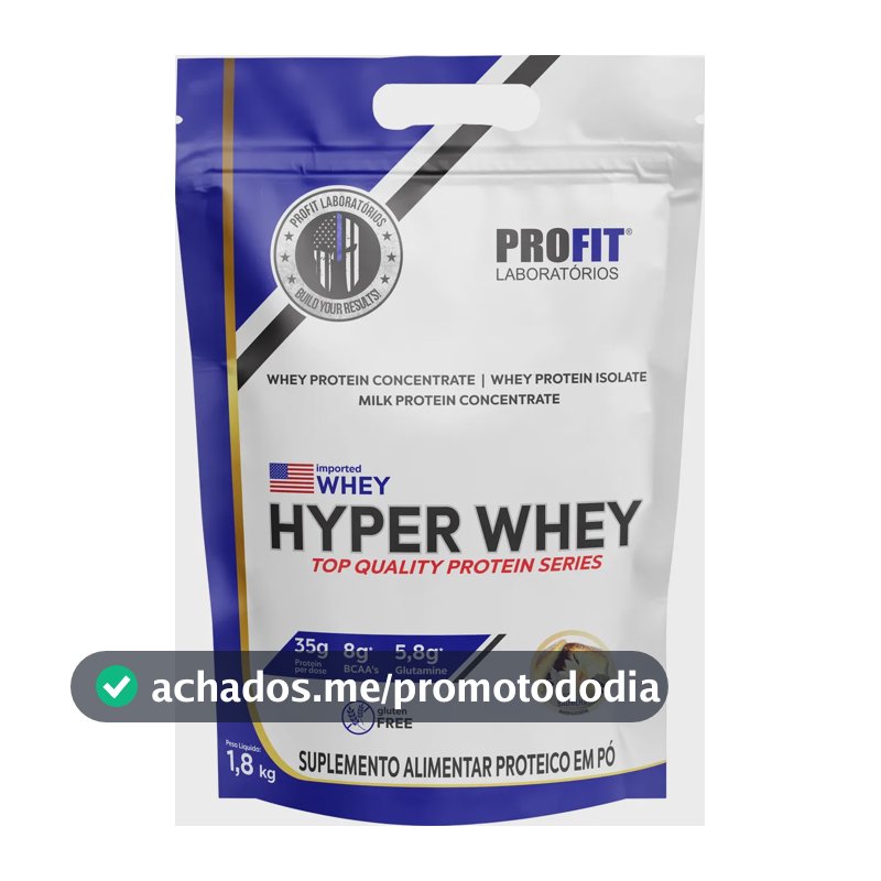 Whey Protein Hyper Whey 1,8kg Baunilha - Profit Laboratórios