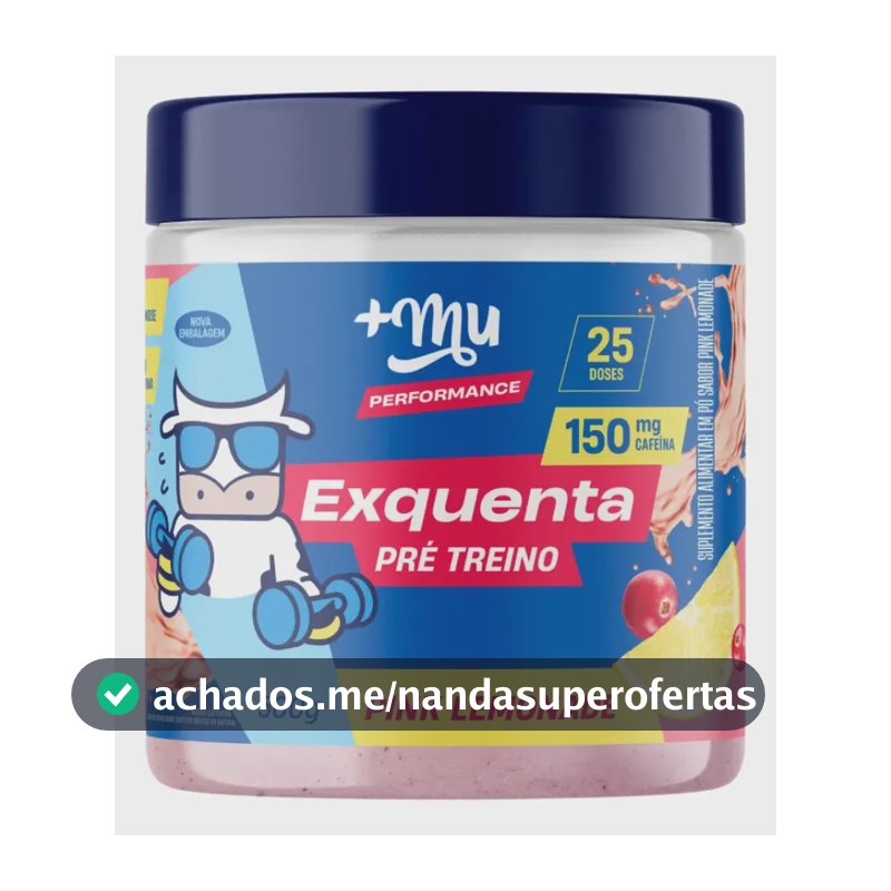 Suplemento em pó +Mu Performance Pré treino Exquenta sabor Limonada x 500g
