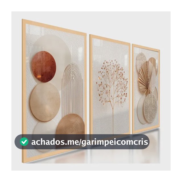 Quadros Decorativos Abstratos Geométricos Boho Neutro 122x60