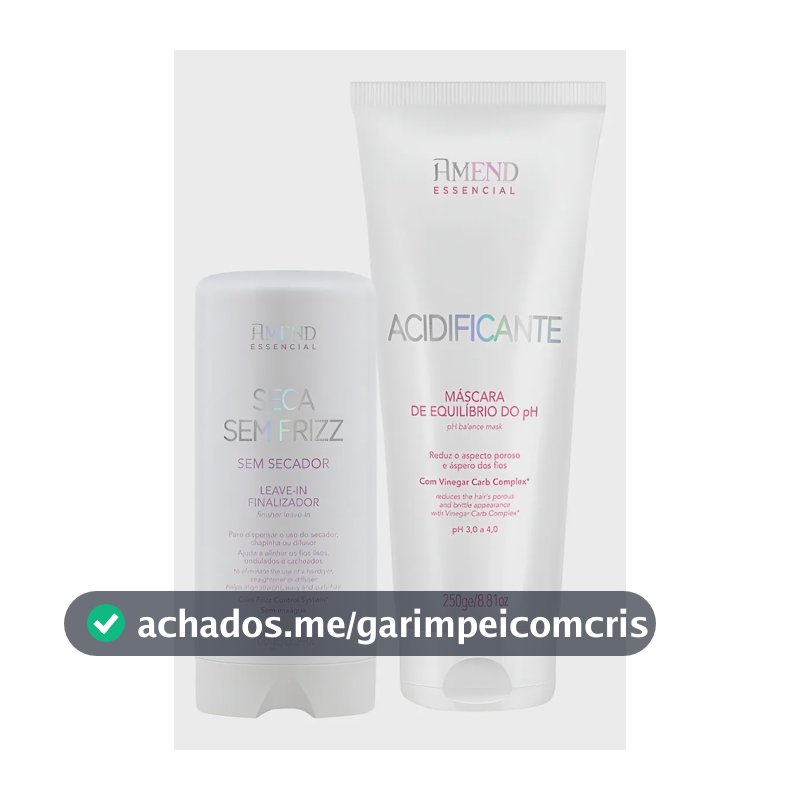 Kit Amend Seca Sem Frizz + Acidificante O Queridinho