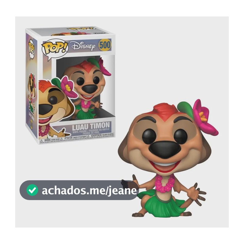 Boneco Funko Pop! Disney - O Rei Leão - Luau Timão Candide