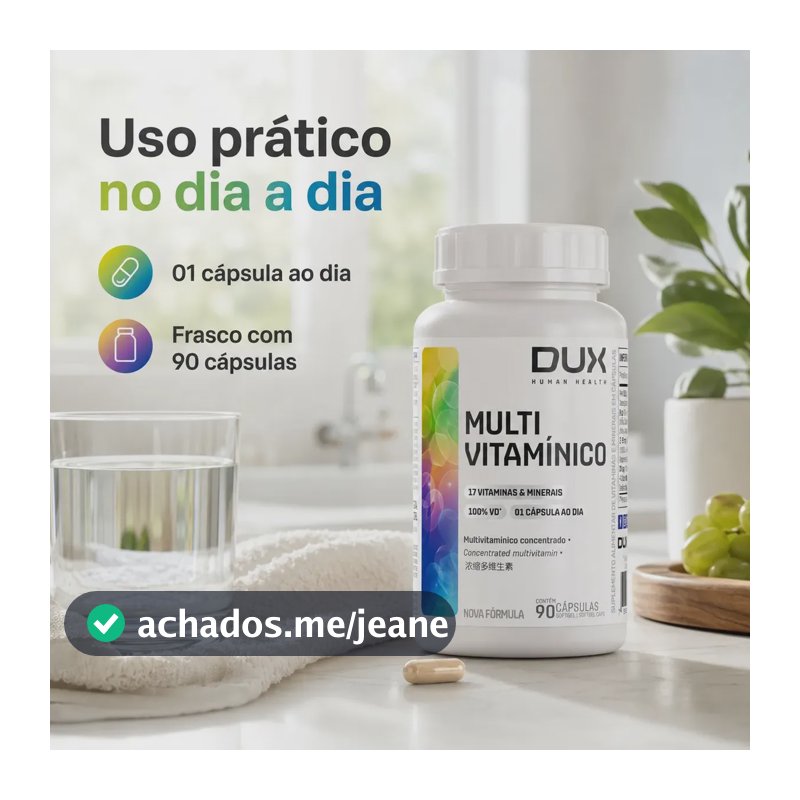 Vitamina Dux Nutrition Polivitaminico Dux Multivitamínico em cápsula Sem sabor x 100mL de 90 un
