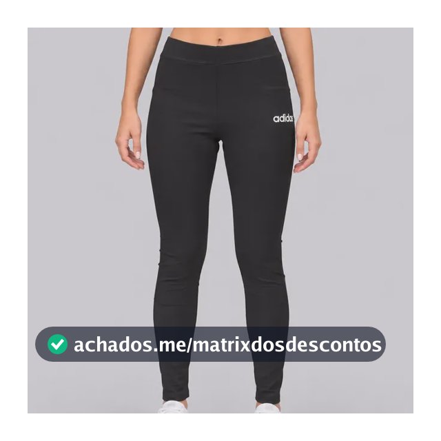 Calça Legging adidas Logo Linear Sj Feminina Preta