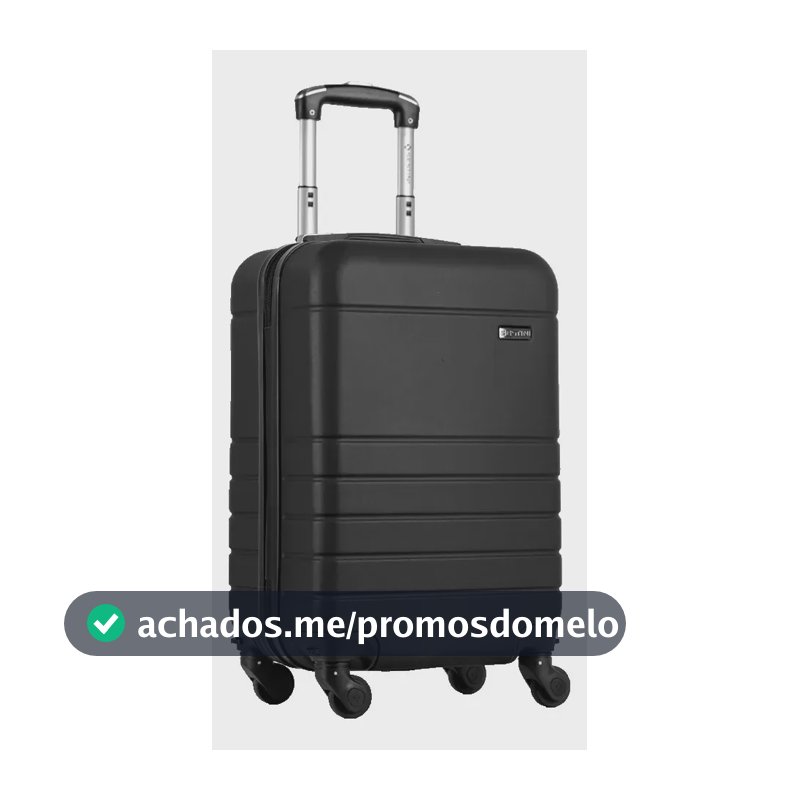 Mala Bordo Abs Sestini 360 Essencial 2 Com Roda Removível Preto