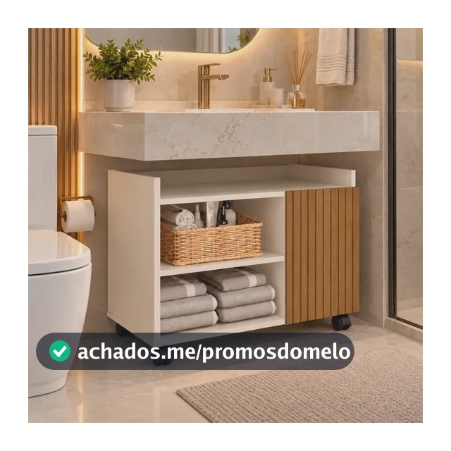Armário Organizador Para Banheiro C/ Rodinhas Pronta Entrega