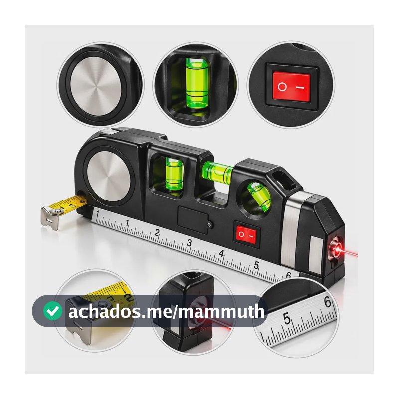 Nível Laser Luatek Level Pro 03 Profissional 8m com Trena e Régua 6 Pol