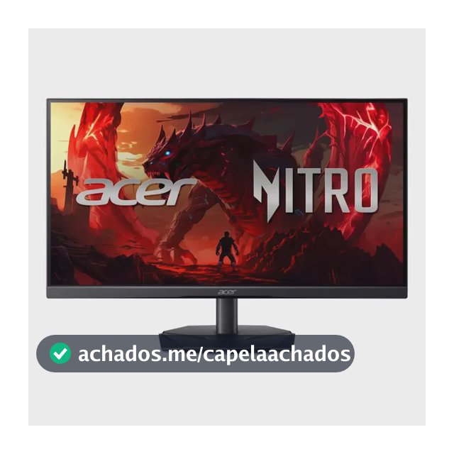 Monitor Acer Nitro KG241Y P3BIP 23.8” Full HD LED VA 180 Hz 0.5ms HDMI AMD FreeSync Premium Preto