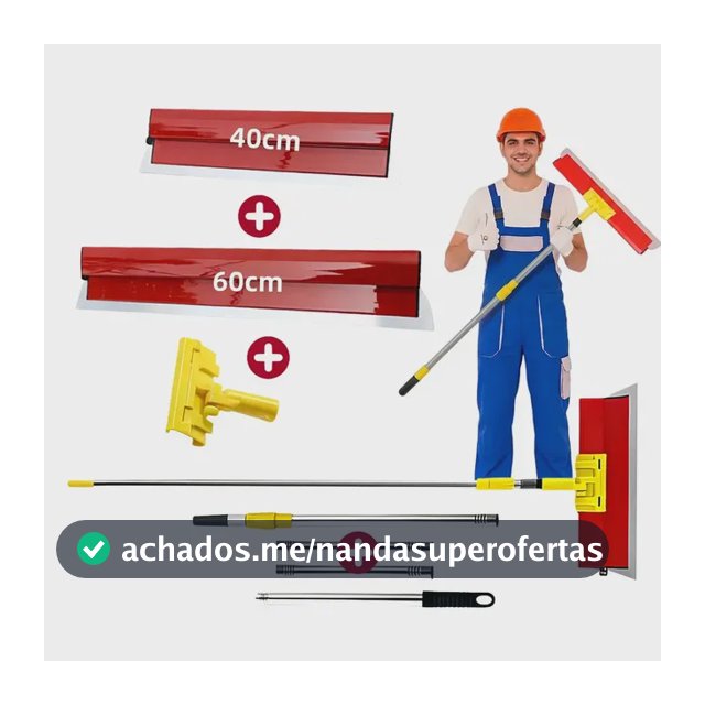 Kit 2 Espátulas de Aço Inoxidável 60cm e 40cm com Suporte Organizador e Cabo Extensor de 1,6m para Pintura e Acabamento