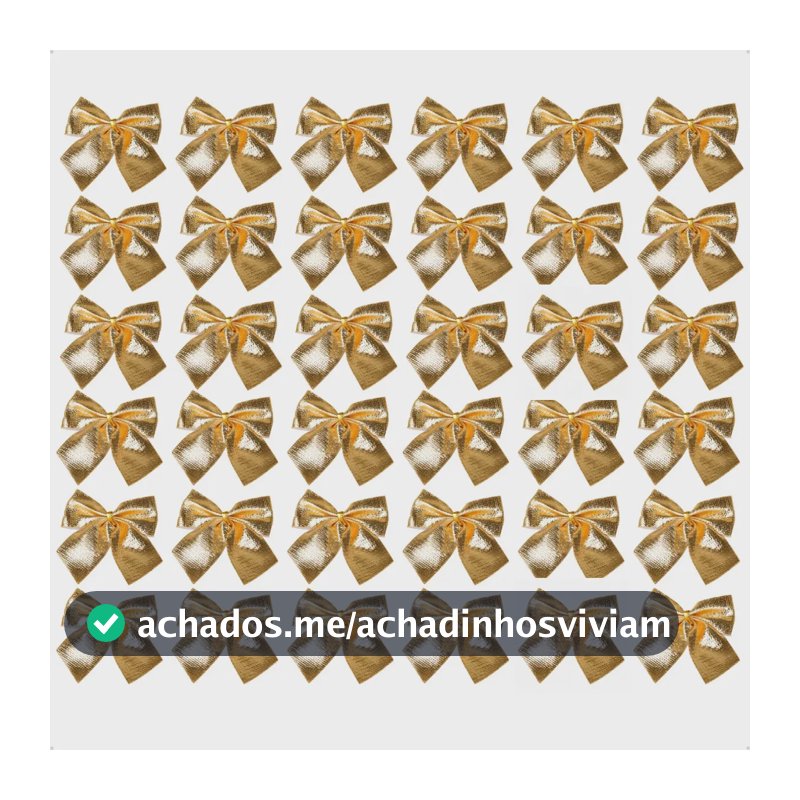 Kit 36 Laços De Natal Lacinho Enfeite Árvore Natal Dourado Liso Marca Ex Decor
