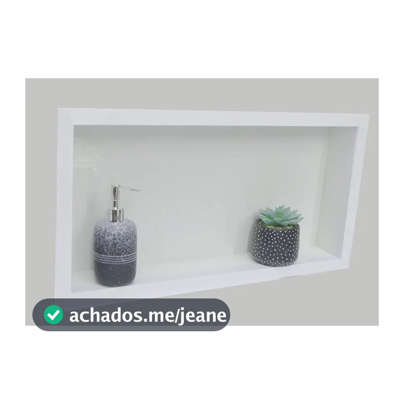 Nicho para Banheiro de Embutir em Porcelanato Branco 60x30 cm
