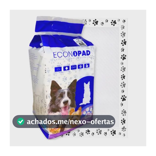 Tapete Higiênico Sanitário Cães 30un 90x60 Econopad Branco Branco