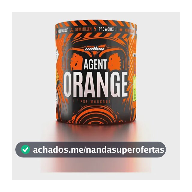 Pré-treino Agent Orange 250g - New Millen Sabor Limão Com Hortelã