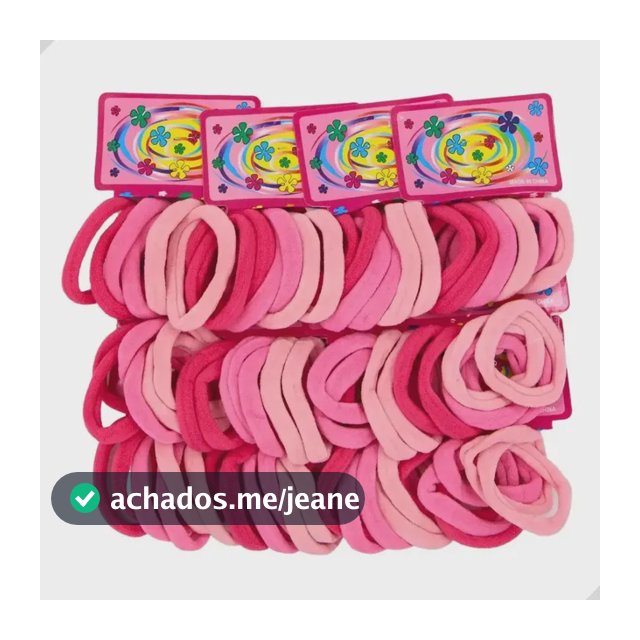 144 Kit Elastico Rabico Prender Cabelo Xuxinha Lycra Lacinho Cor Rosa bebê Liso