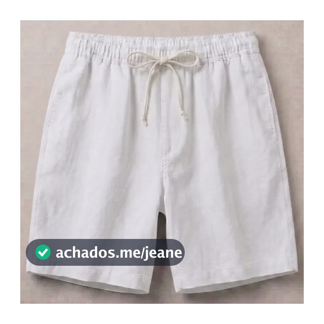 Short Linho Mauricinho Bermuda Praia Festa Reveillon Branco