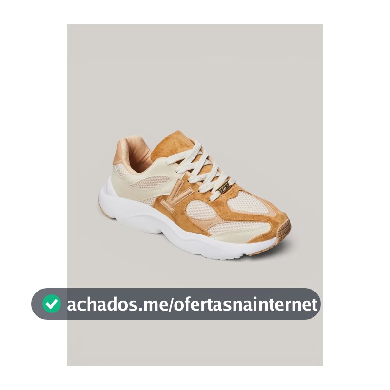 Tênis Casual Feminino Vizzano 1440-110 Marrom-claro Liso. 35 Br