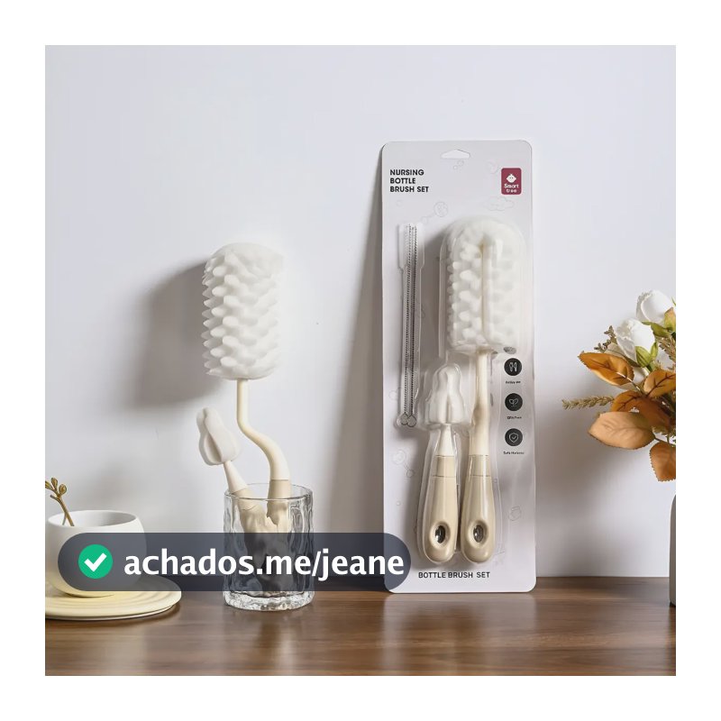 Kit Escova Limpeza Para Mamadeira/copo/canudo/garrafa/bico
