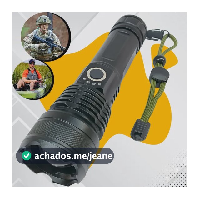 Lanterna Mais Forte Do Mundo Recarregável Tática Potente T9 - Apfer
