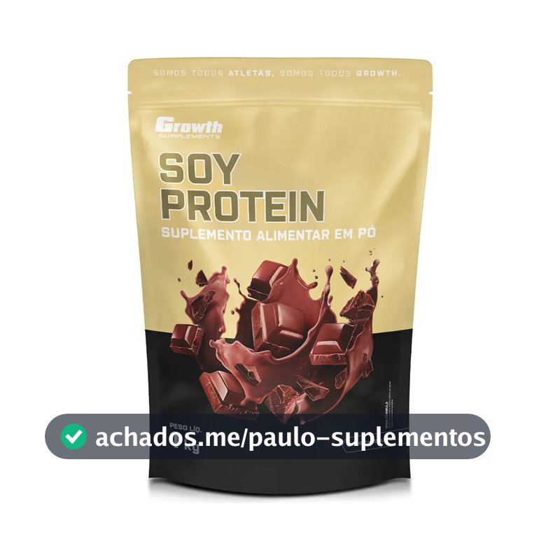 Proteína Isolada de Soja Growth Supplements Sabor Chocolate 1 kg
