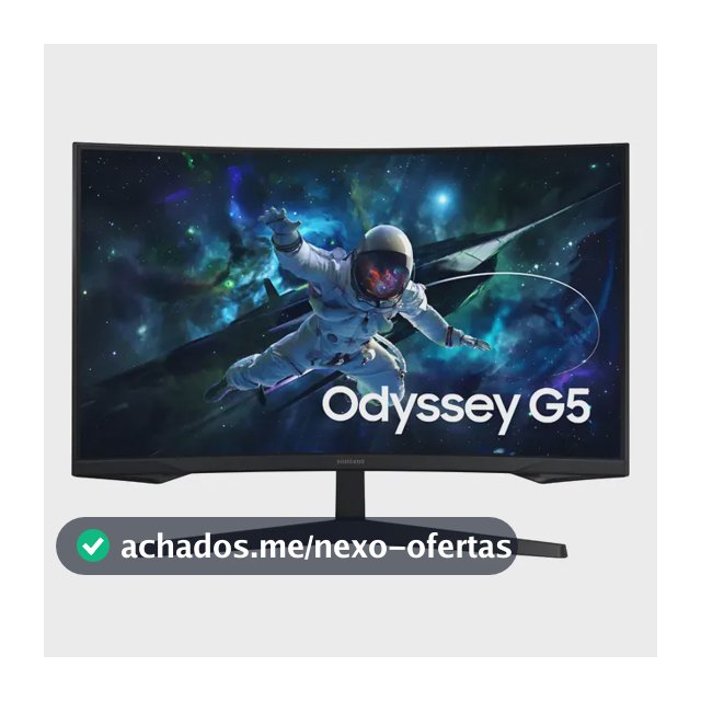 Monitor Gamer Samsung Odyssey G5 32 Curvo 165hz 1ms Bivolt Preto