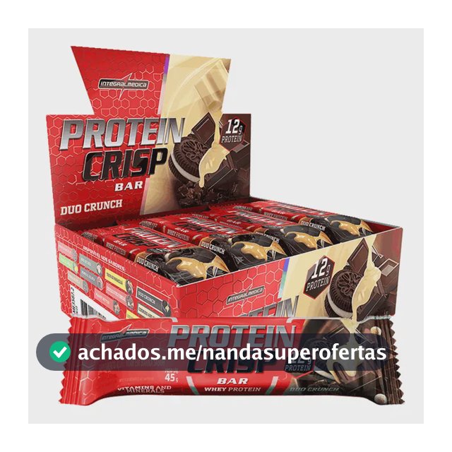 Barra de proteínas Integralmédica Protein Crisp sabor Duo Crunch x 540g 12 un