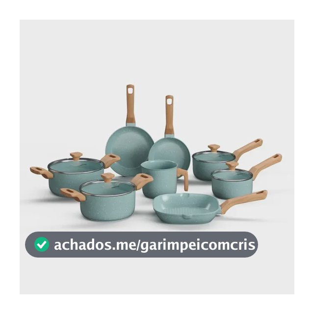 Conjunto de 8 Panelas Pratic Cook Green Mimo Style