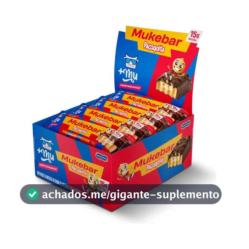 Barra De Proteína +mu Mukebar Whey Sabor Paçoquinha De 12 Un
